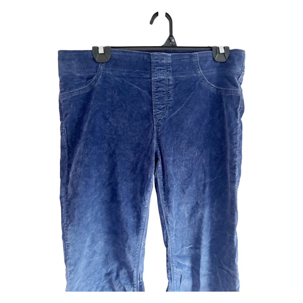 Free People We The Free Boho 70s Retro Blue Corduroy Flare Pull On Pants Size 30 - Picture 2 of 8